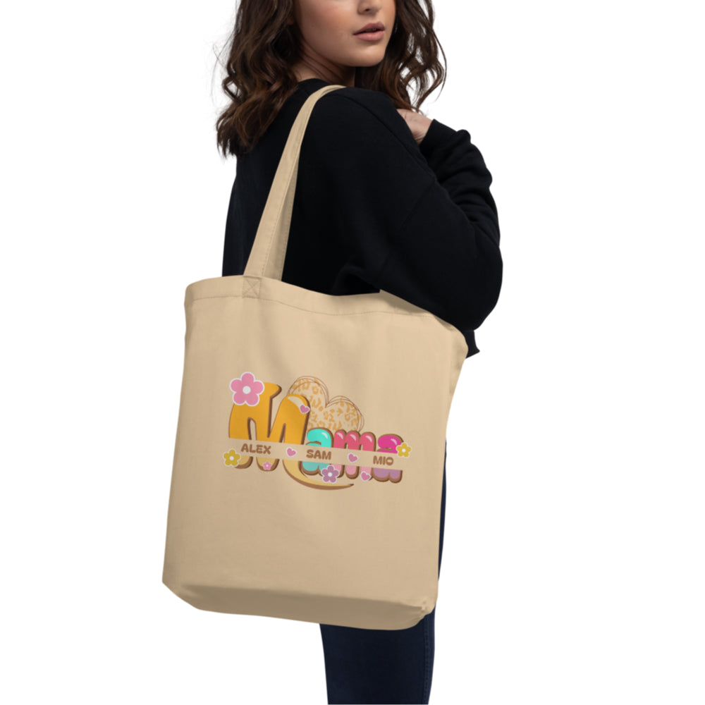 Personalized Mama Tote Bag – Organic Cotton Custom Name Bag | Mother’s Day Gift Birthday Gift For Mom