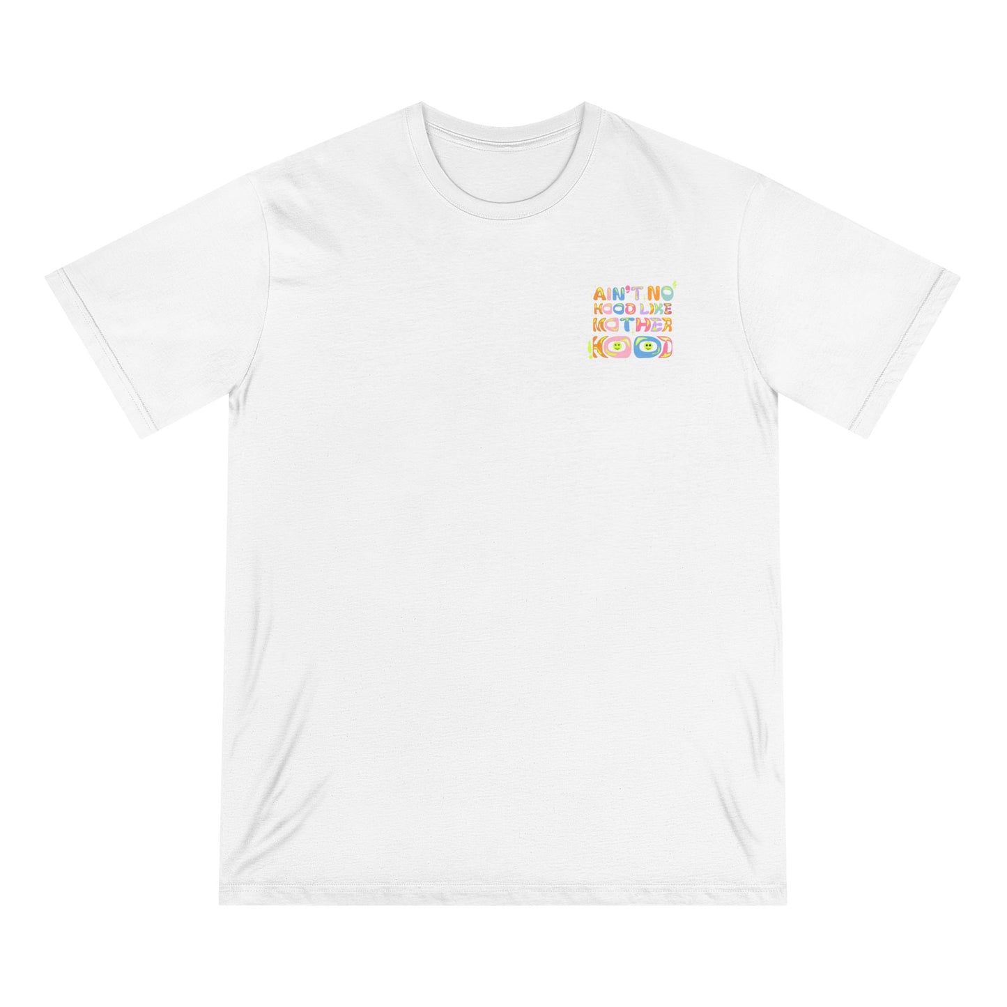 Ain’t No Hood Like Motherhood T-Shirt – Organic Cotton Tee | Groovy Mom Shirt