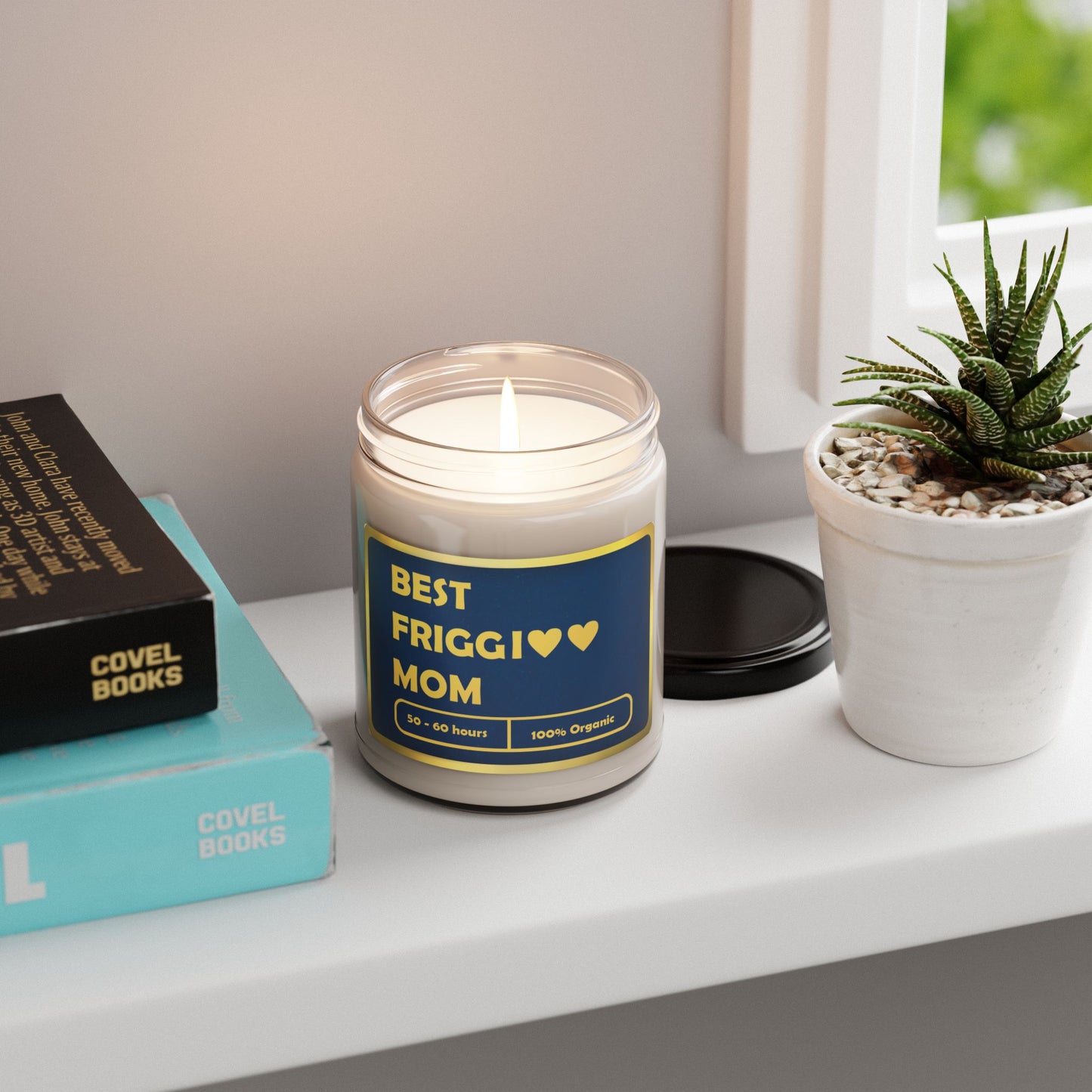 100% Organic, Eco-friendly, Vegan Scented Candle (9oz) – Perfect Gift for Moms Best Friggin' Mom