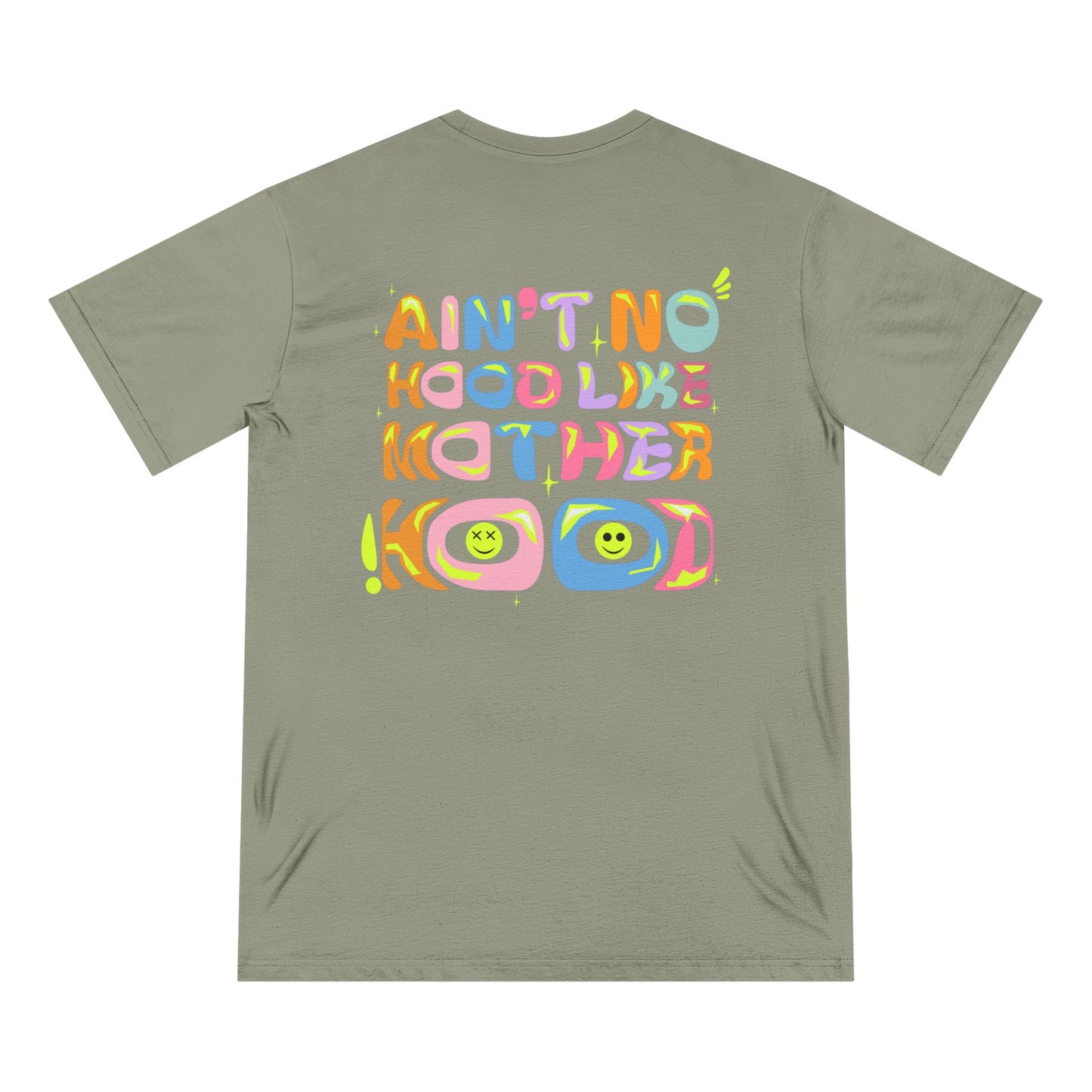 Ain’t No Hood Like Motherhood T-Shirt – Organic Cotton Tee | Groovy Mom Shirt