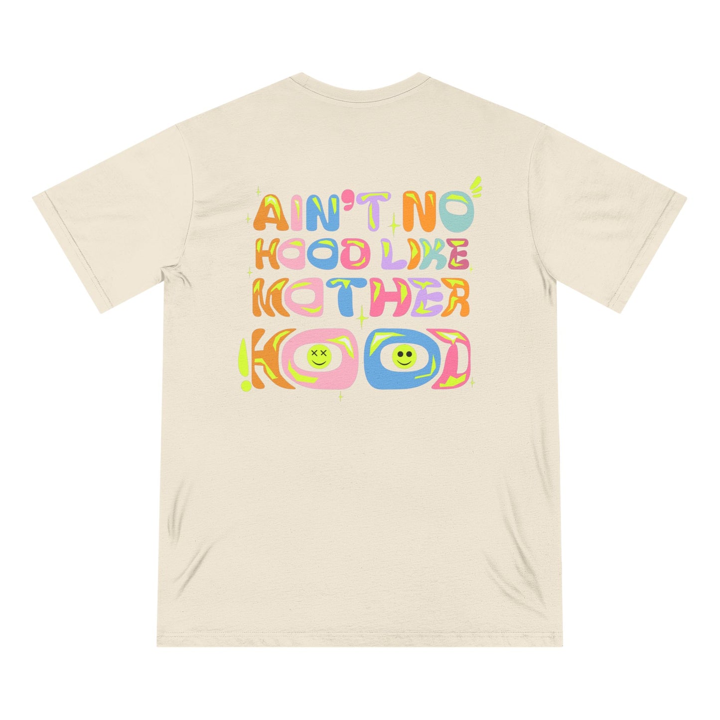 Ain’t No Hood Like Motherhood T-Shirt – Organic Cotton Tee | Groovy Mom Shirt