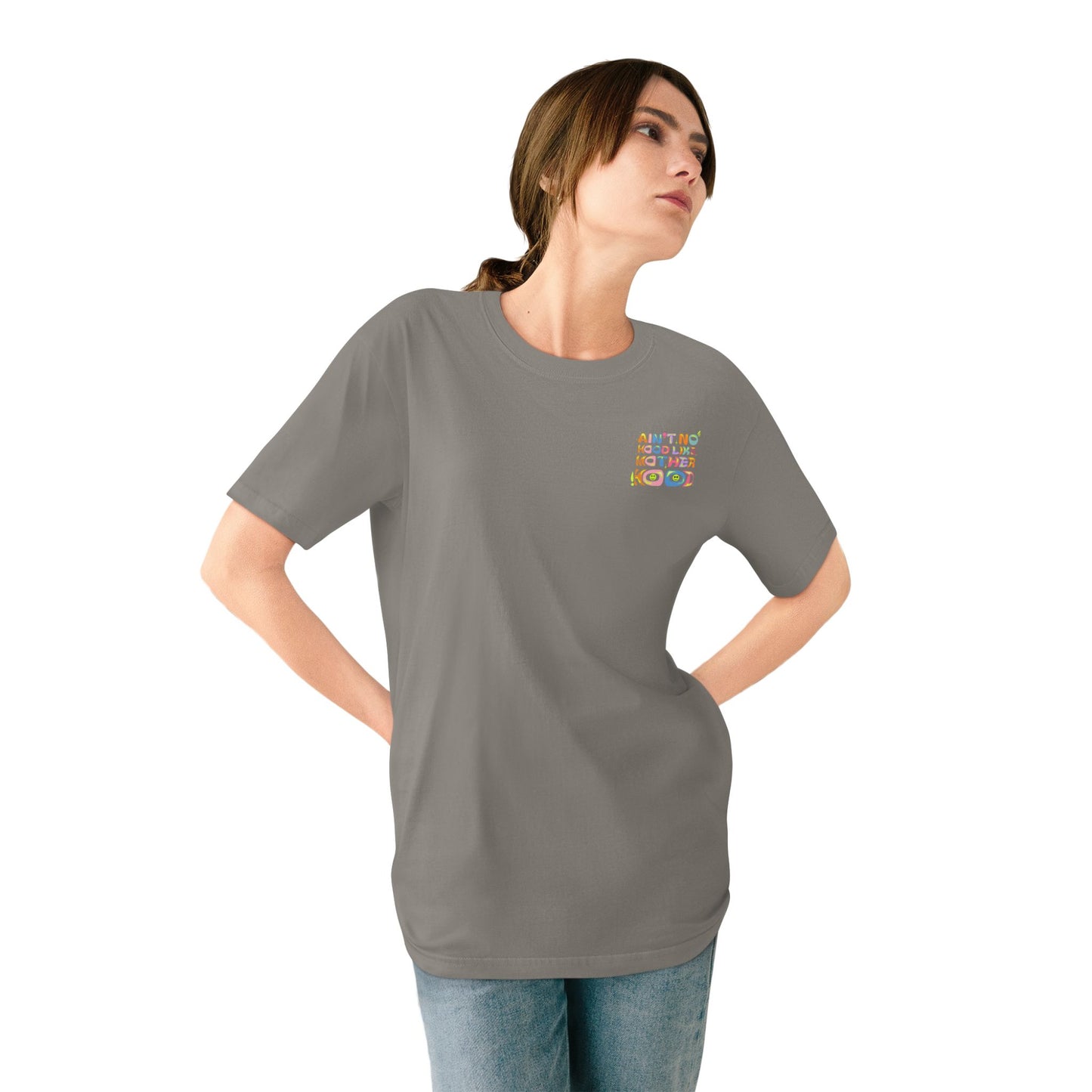 Ain’t No Hood Like Motherhood T-Shirt – Organic Cotton Tee | Groovy Mom Shirt