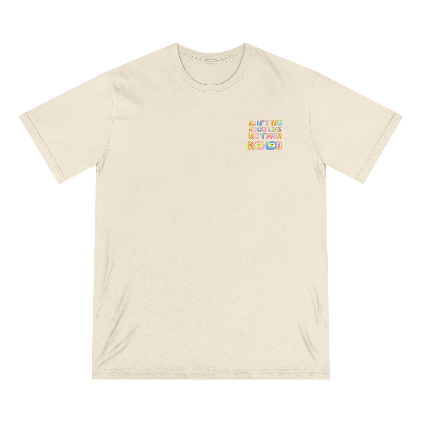 Ain’t No Hood Like Motherhood T-Shirt – Organic Cotton Tee | Groovy Mom Shirt