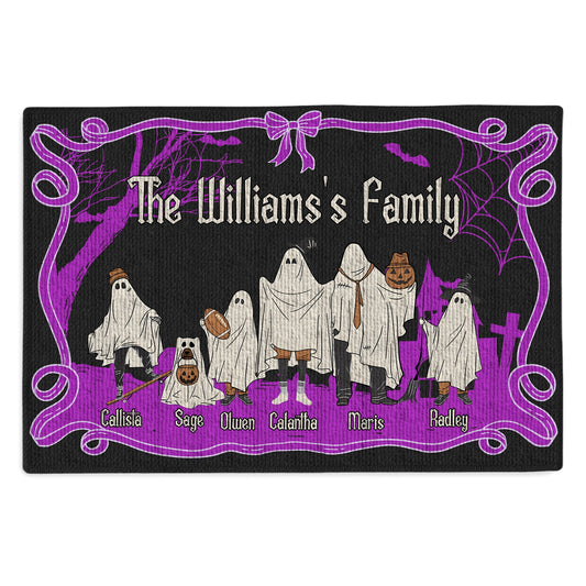 Ghost Family - Custom Halloween Home Decor - Personalized Doormat
