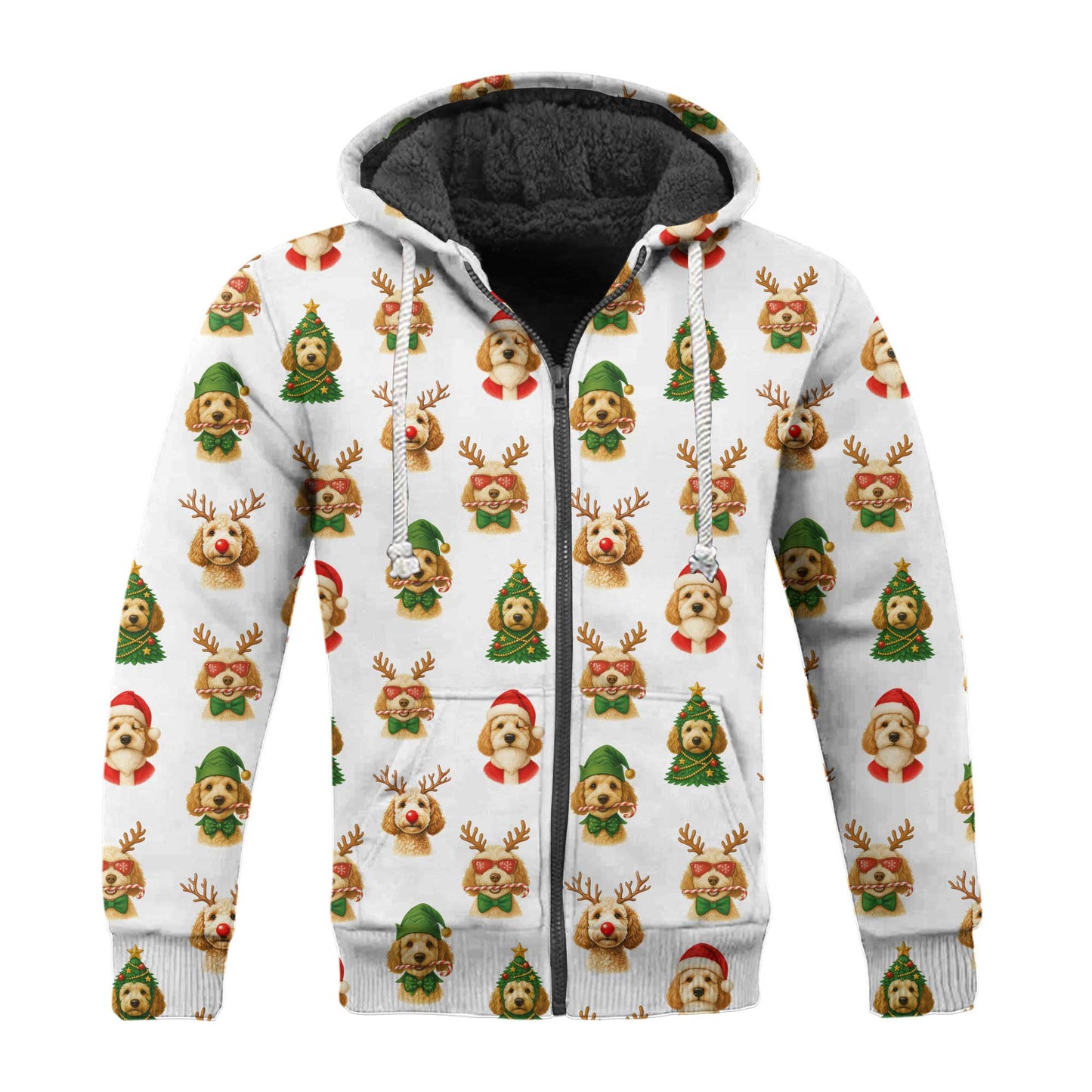 Cute Funny Puppy Santa Reindeer Pattern Polo, Dachshund T Shirt, Wiener Dog T Shirt