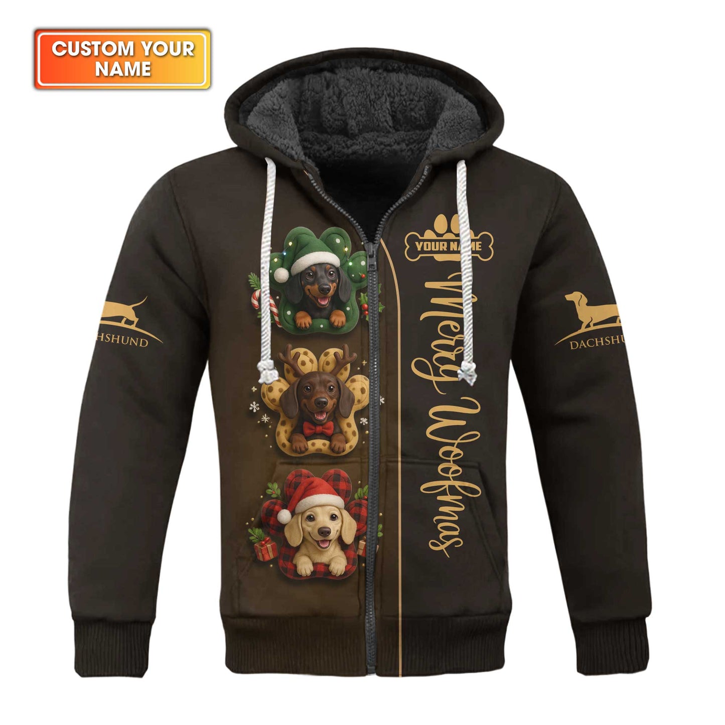 I Merry Woofmas Cute Dachshund Trio Hoodie, Dachshund Shirt, Wiener Dog T Shirt