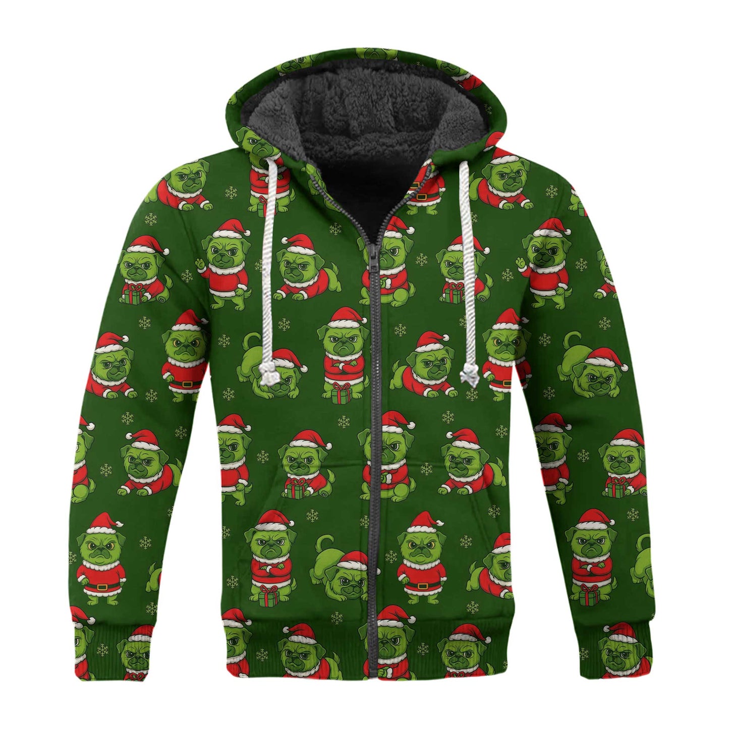 Funny Grinch Pug Pattern Polo, Christmas Pug Shirt, Pug T Shirt