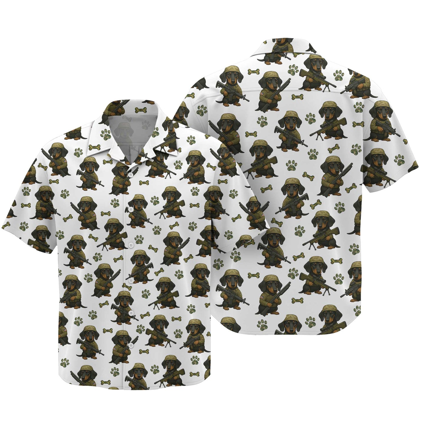 Military Dachshund Soldier T Shirt, Funny Army Dog Pattern, Dachshund T Shirt, Wiener Dog T Shirt