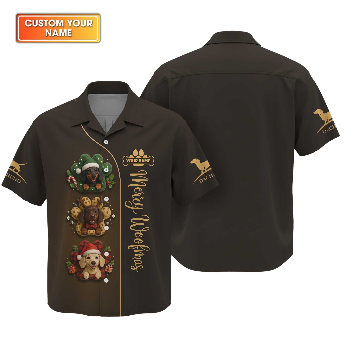 I Merry Woofmas Cute Dachshund Trio Hoodie, Dachshund Shirt, Wiener Dog T Shirt