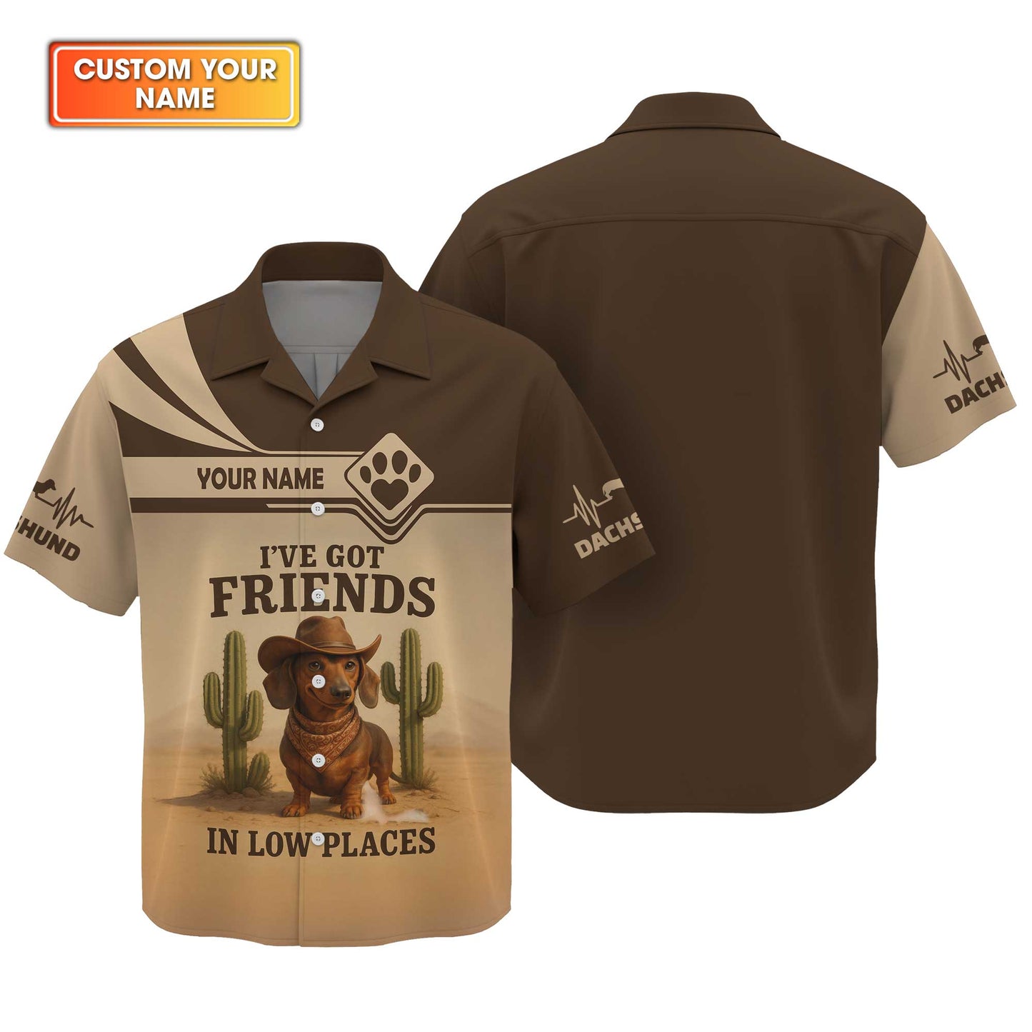 I've Got Friends In Low Places Shirt, Personalized Name Wiener Dog T Shirt, Dachshund Sweatshirt