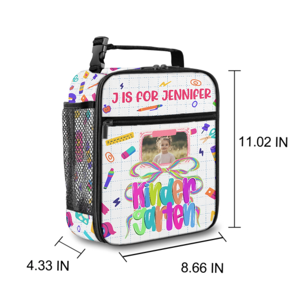 Kindergarten Back To School - Custom 1st Day Of School Gift - Personalized Lunch Bag