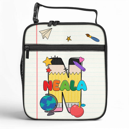 Back To School Custom Name Gift For Kids - Personalized Lunch Bag