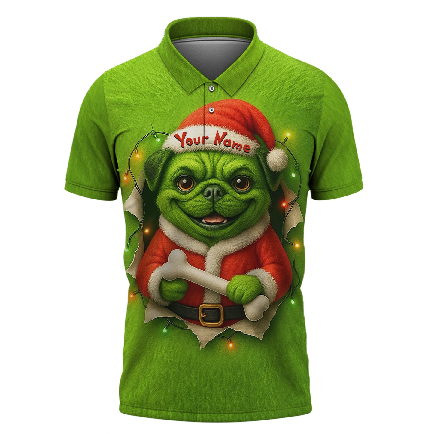 Custom Name Merry Woofmas Shirt, Funny Pug Xmas Hoodie, Personalized Pug Christmas Shirt For Dog Lover