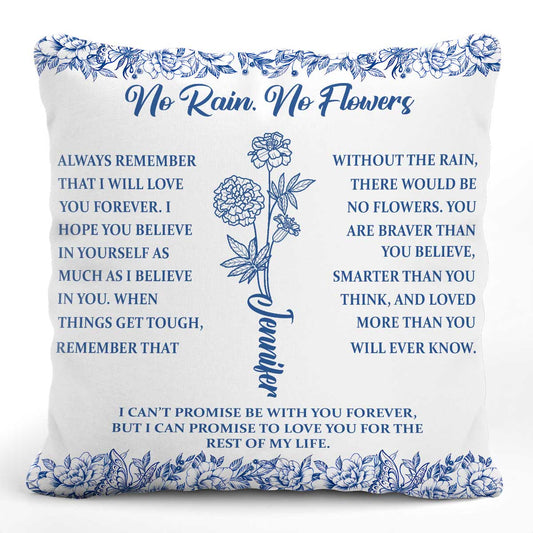 Birthday Gift For Women Birth Flower - Personalized Pillow