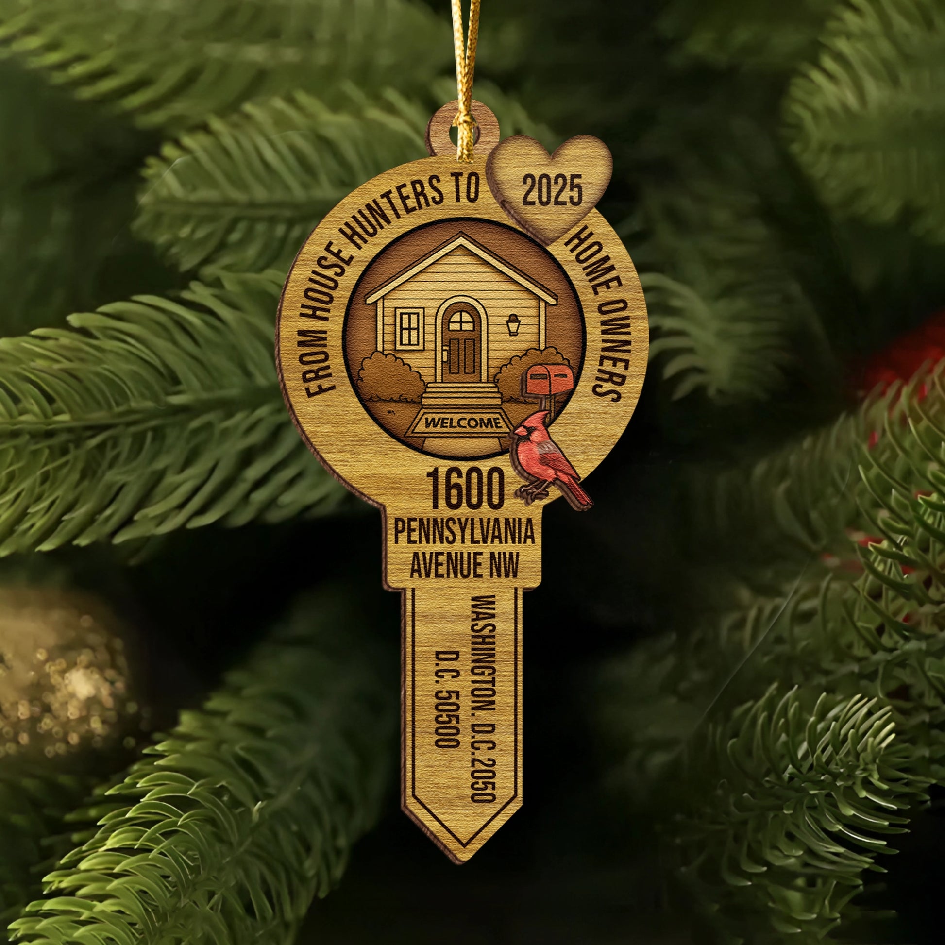 Personalized New Home Ornament - Custom 2-Layer Housewarming Keepsake-UWOCP2A-HH27-HN18080956-web2