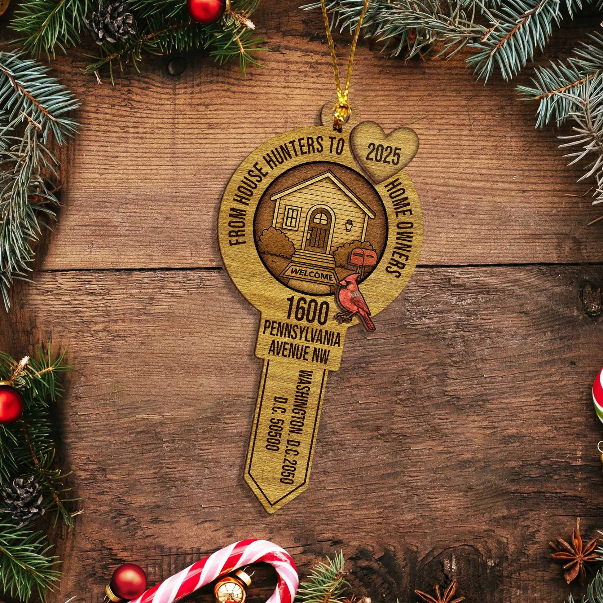 Personalized New Home Ornament - Custom 2-Layer Housewarming Keepsake-UWOCP2A-HH27-HN18080956-web4