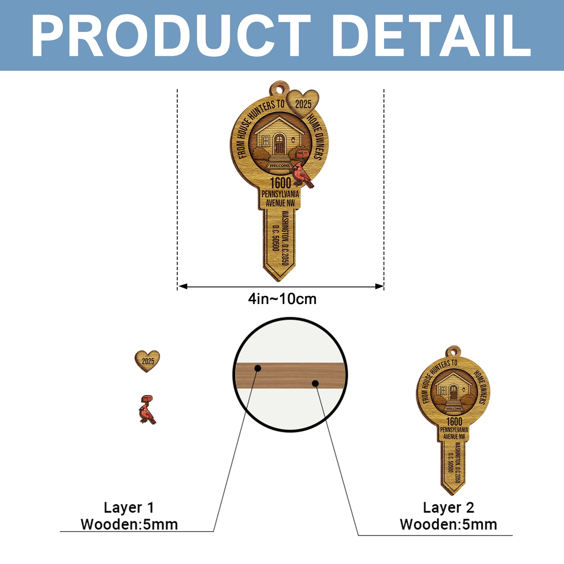 Personalized New Home Ornament - Custom 2-Layer Housewarming Keepsake-UWOCP2A-HH27-HN18080956-web5