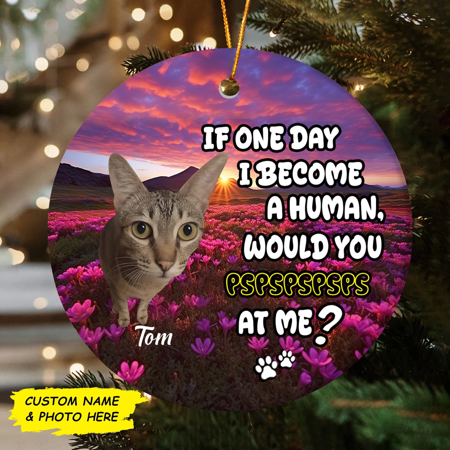 Personalized Pet Photo Ceramic Ornament For Pet Lovers-MK_Web2