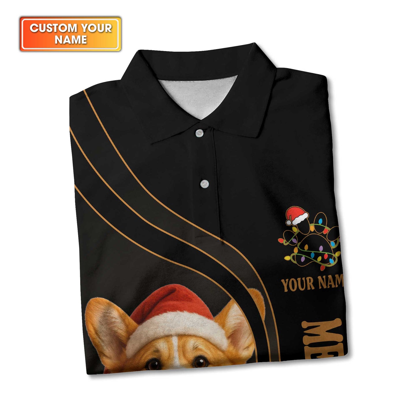 Cute Christmas Corgi Dog Gift Box Custom Name Hoodie, Corgi Shirt, Corgi Dog T Shirt