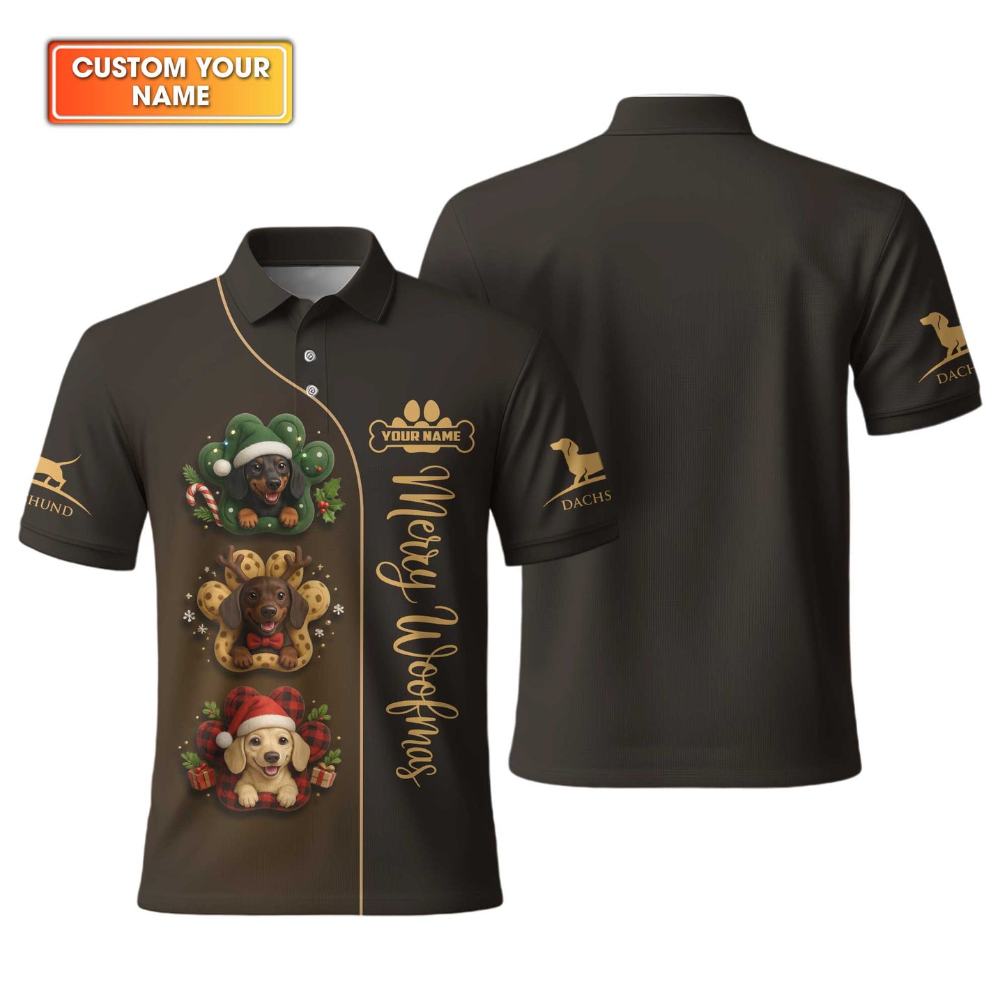 I Merry Woofmas Cute Dachshund Trio Hoodie, Dachshund Shirt, Wiener Dog T Shirt