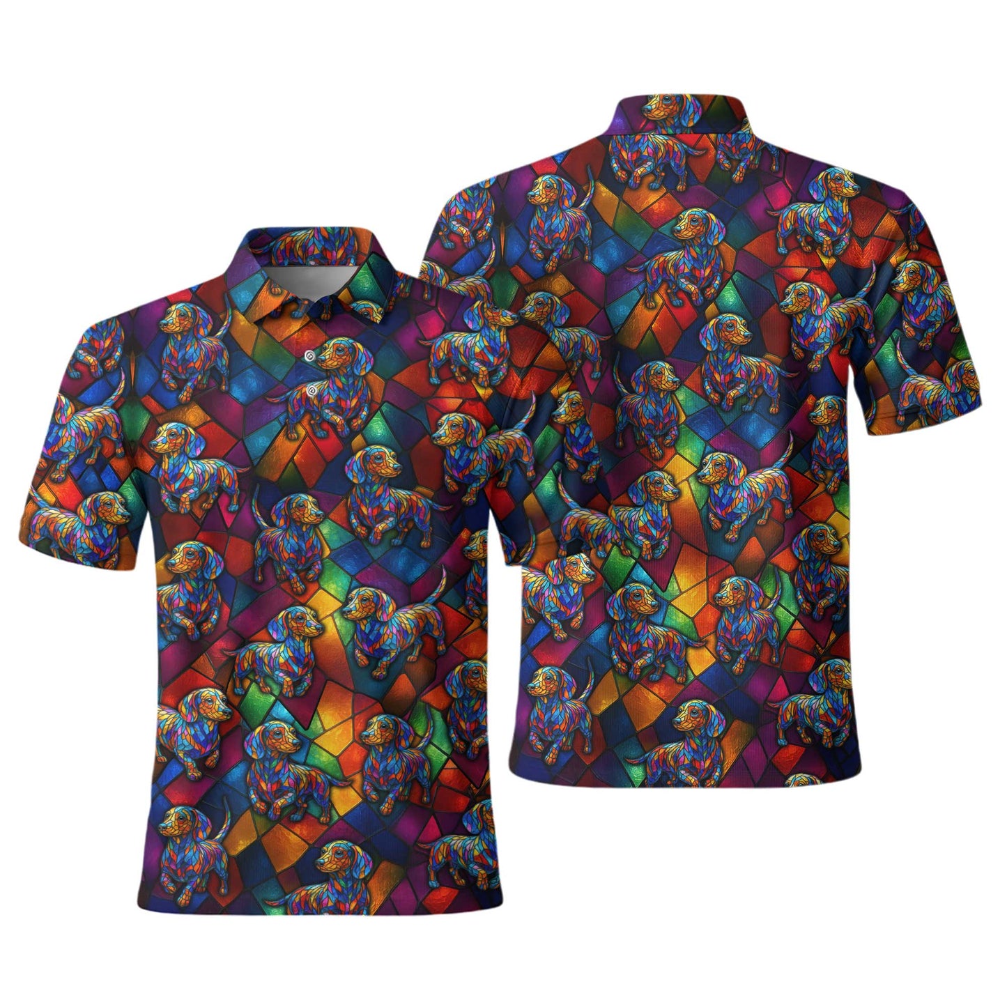 Vibrant Mosaic Dachshund Shirt, Colorful Glass Art Dog Design, Dachshund T Shirt, Wiener Dog T Shirt