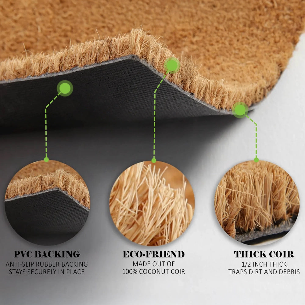 Funny Cat Paw Welcome Mat - 100% Organic Personalized Doormat