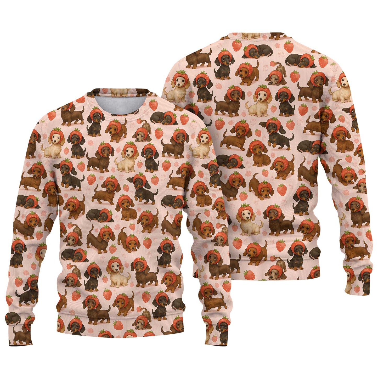 Funny Kawaii Strawberry Art With Cute Dachshund Shirt, Dachshund T Shirt, Wiener Dog T Shirt