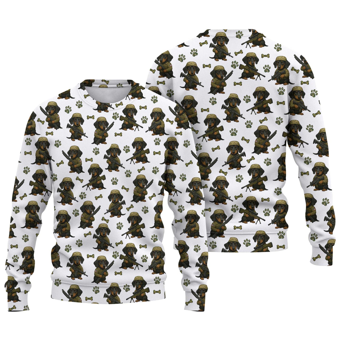 Military Dachshund Soldier T Shirt, Funny Army Dog Pattern, Dachshund T Shirt, Wiener Dog T Shirt