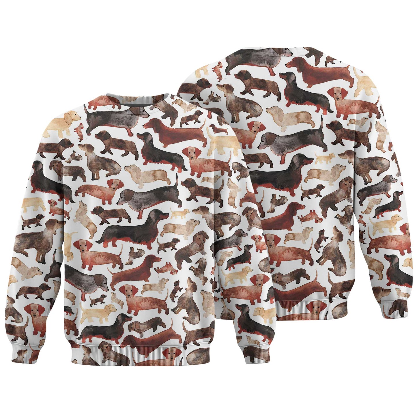 Fun Watercolor Dachshund Art Tee, Dachshund T Shirt, Wiener Dog T Shirt