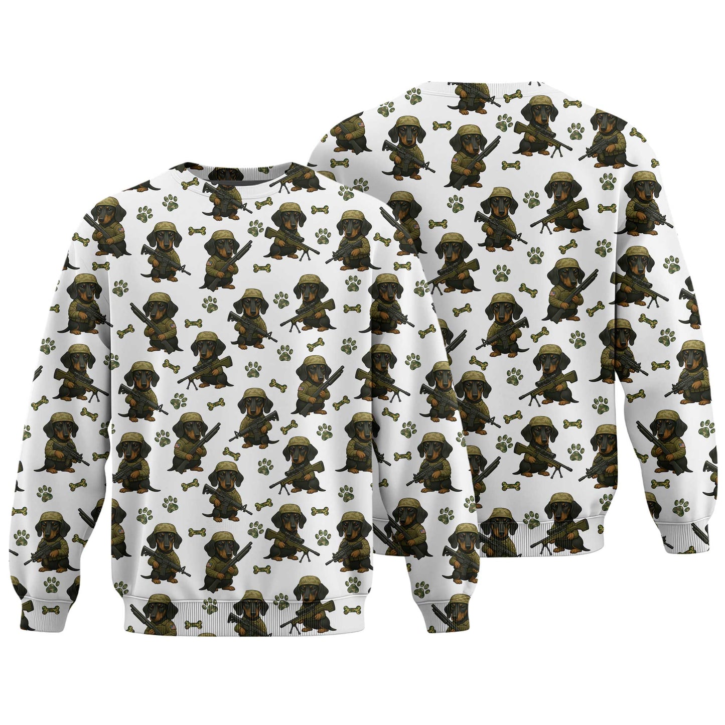 Military Dachshund Soldier T Shirt, Funny Army Dog Pattern, Dachshund T Shirt, Wiener Dog T Shirt