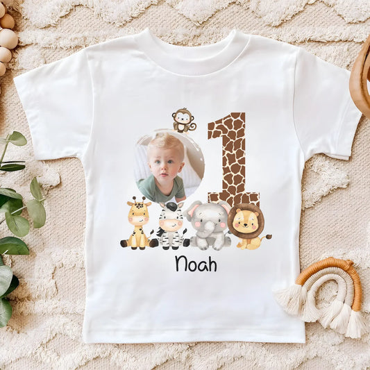Birthday Safari Theme - Personalized Toddler T-Shirt