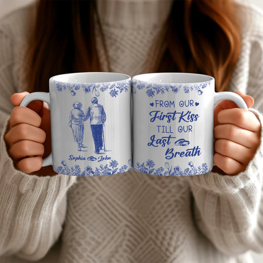 From First Kiss - Couple Gift - Personalized Edge-to-Edge Mug