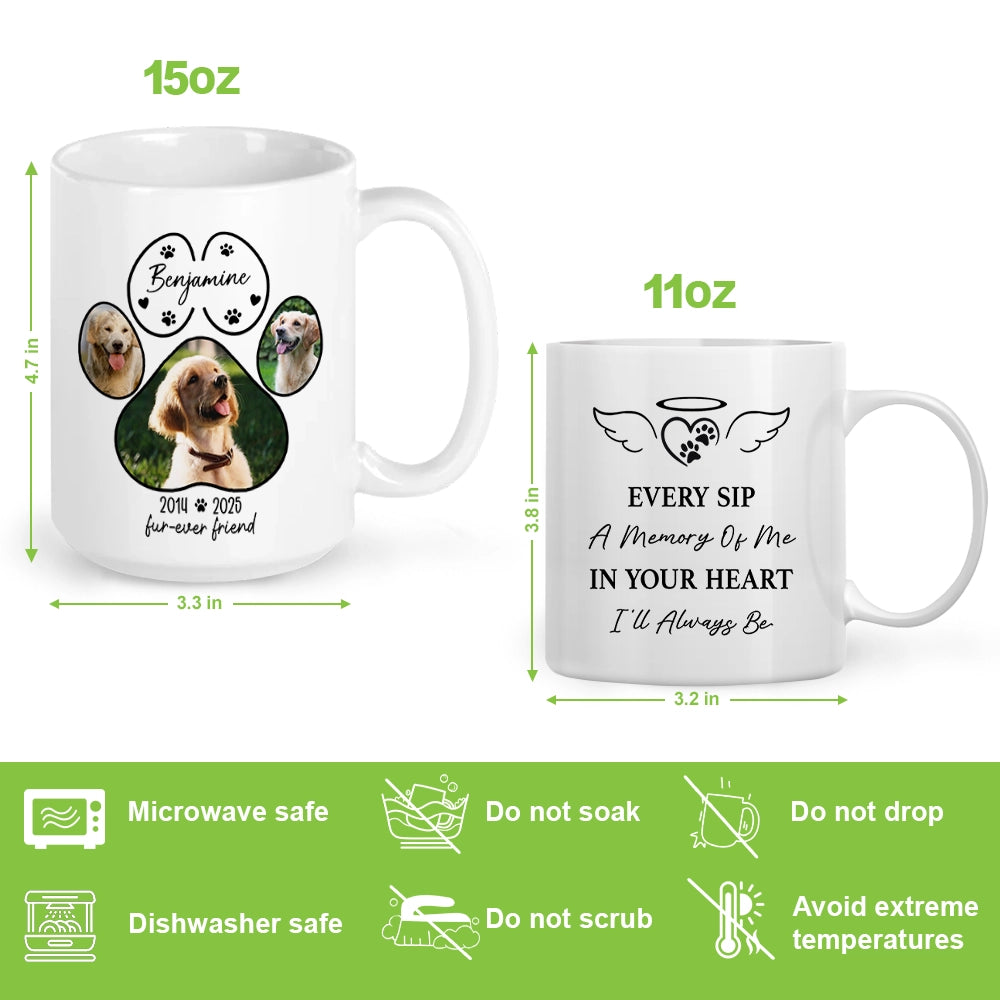 Furever Friend - Custom Photo Dog Memorial Gift - Personalized Mug