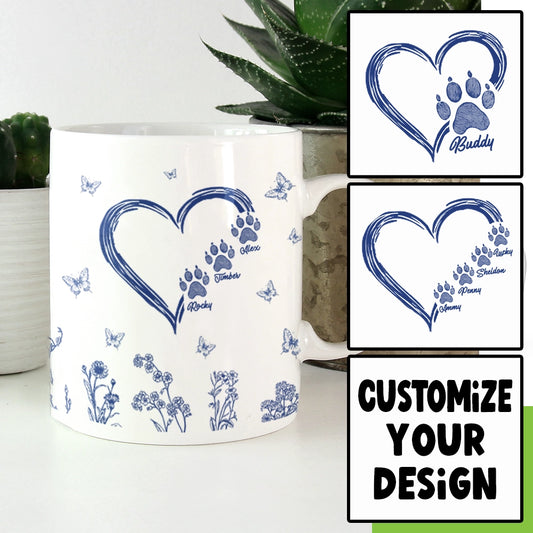Best Dog Mom Ever - Toile De Jouy Style - Personalized Mug