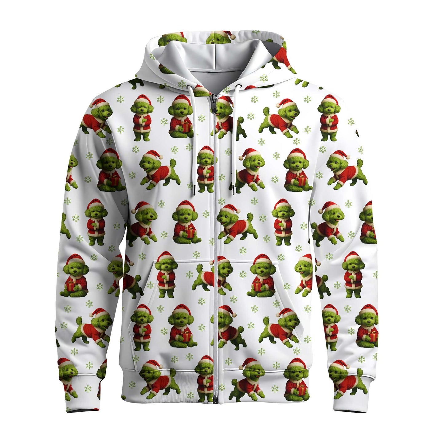 Funny Poodle Pattern Hoodie For Christmas Season, Xmas Poodle Shirt, Poodle Sweater For Dog Lover