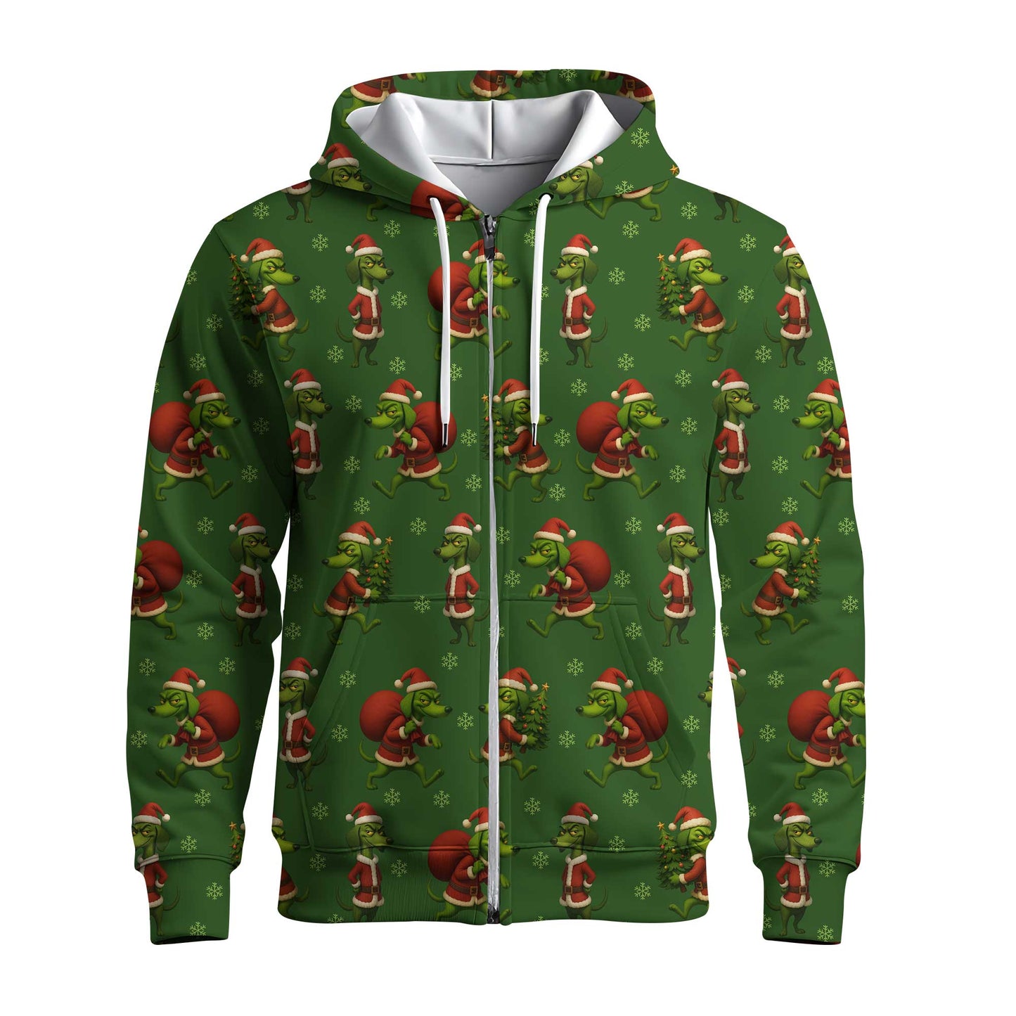 Funny Grinch Dachshund Christmas Hoodie, Xmas Pattern Dachshund Shirt, Wiener Dog Shirt For Pet Lover
