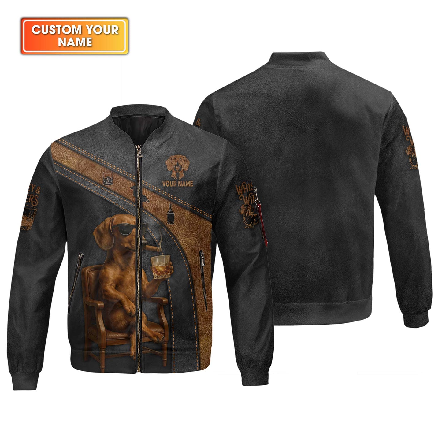 Custom Name Whiskey Dachshund Design, Dachshund T Shirt, Wiener Dog Shirts