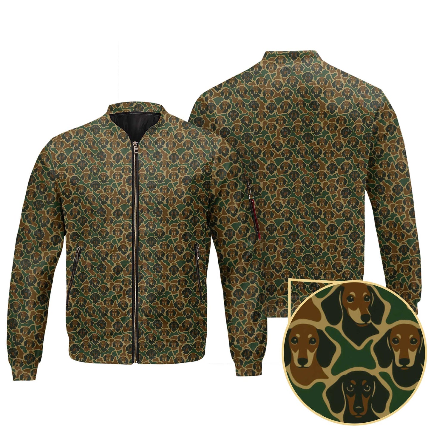 Camo Dachshund Pattern Polos , Weenie Dog Shirt, Dog Lover Gift