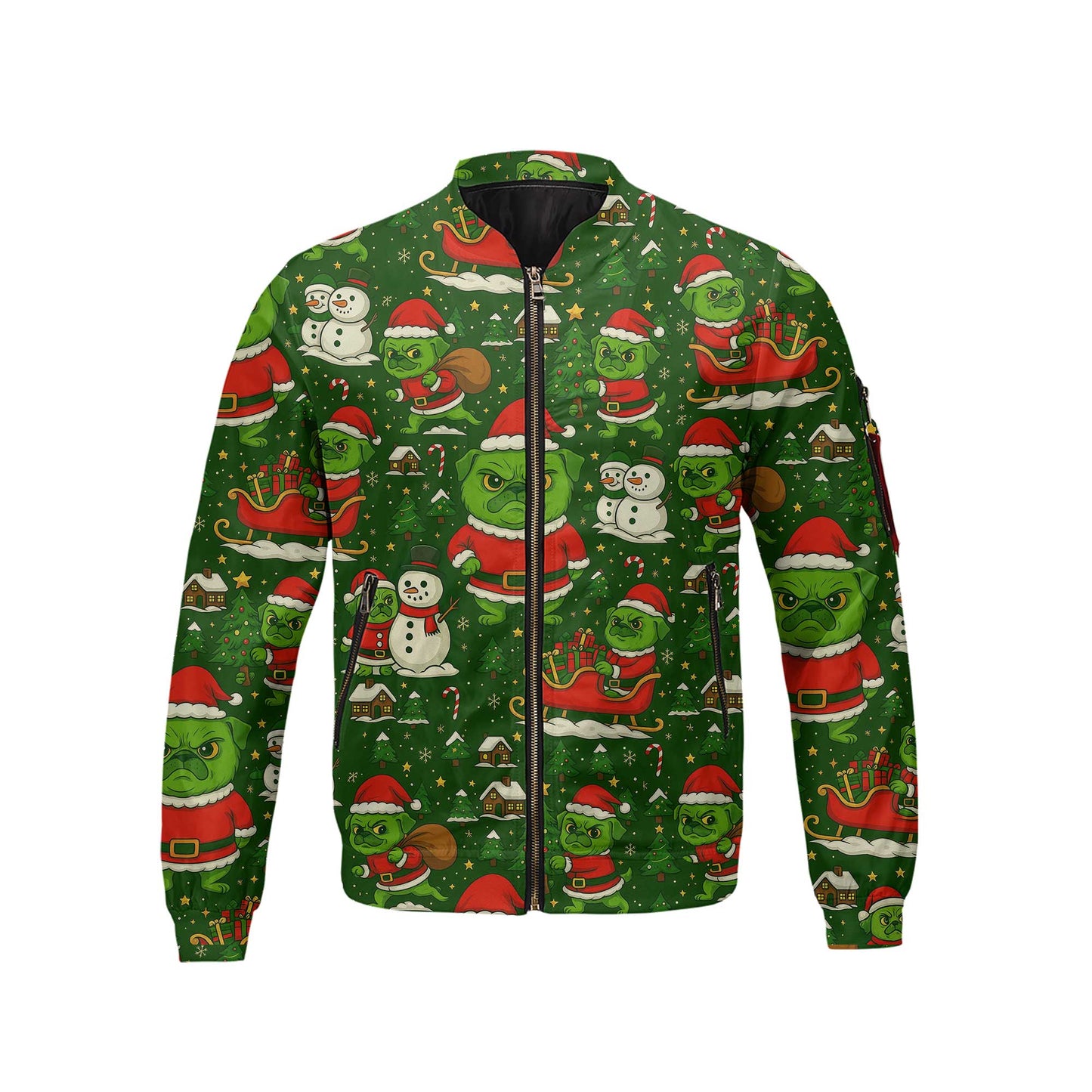 Pugrinch Pattern Shirts, Funny Christmas Pug Shirt, Grinch Pug Hoodie For Pet Lover