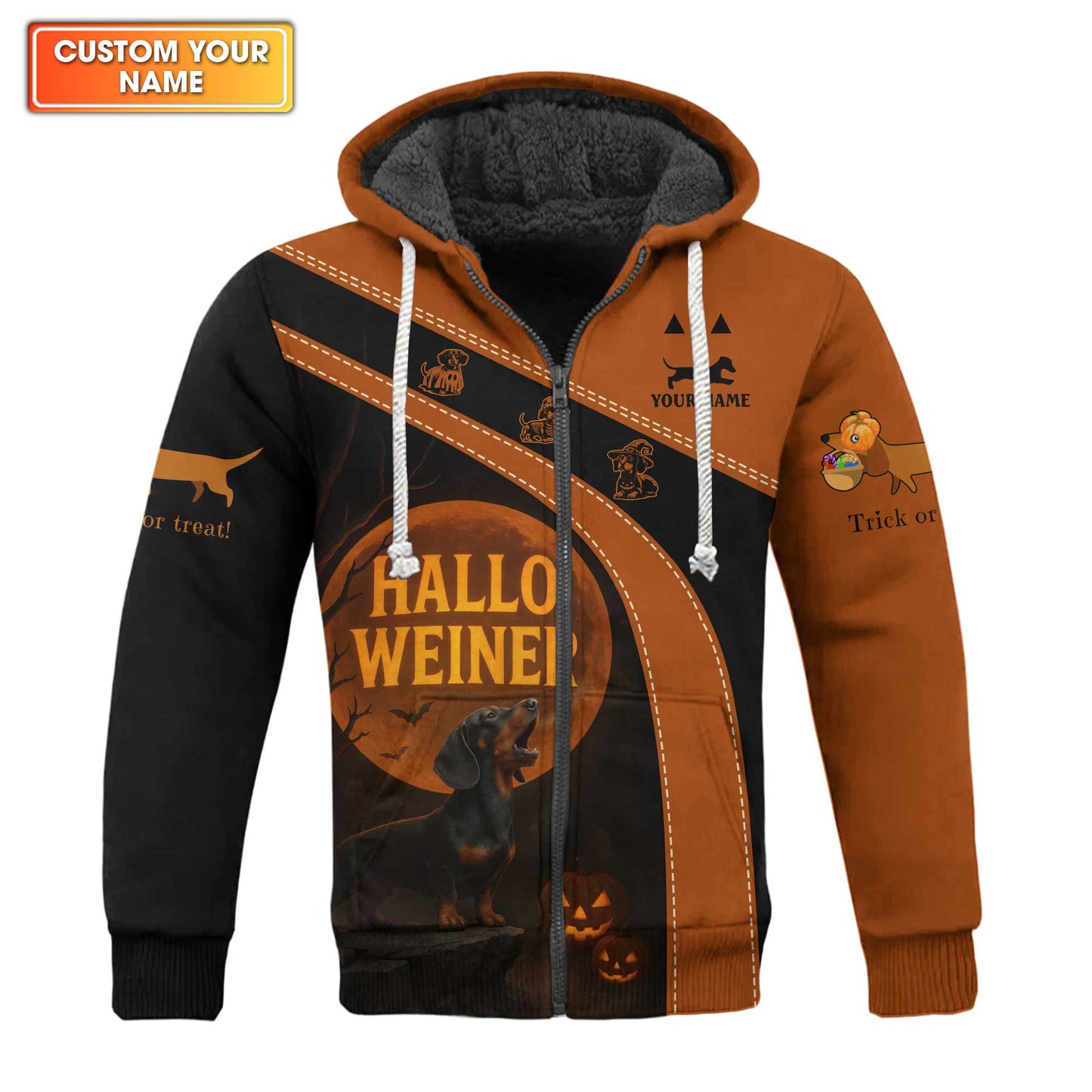 Hallo Weiner, Dachshund Shirt, Weiner Dog T Shirt, Halloween Custom Name Shirt