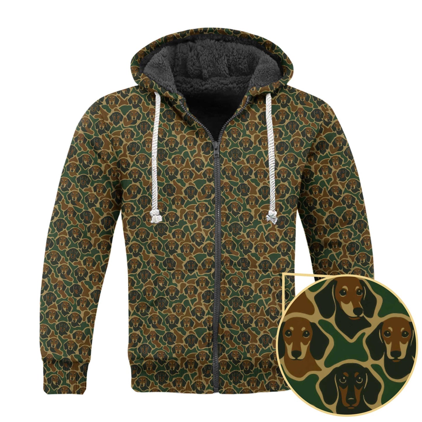 Camo Dachshund Pattern Polos , Weenie Dog Shirt, Dog Lover Gift