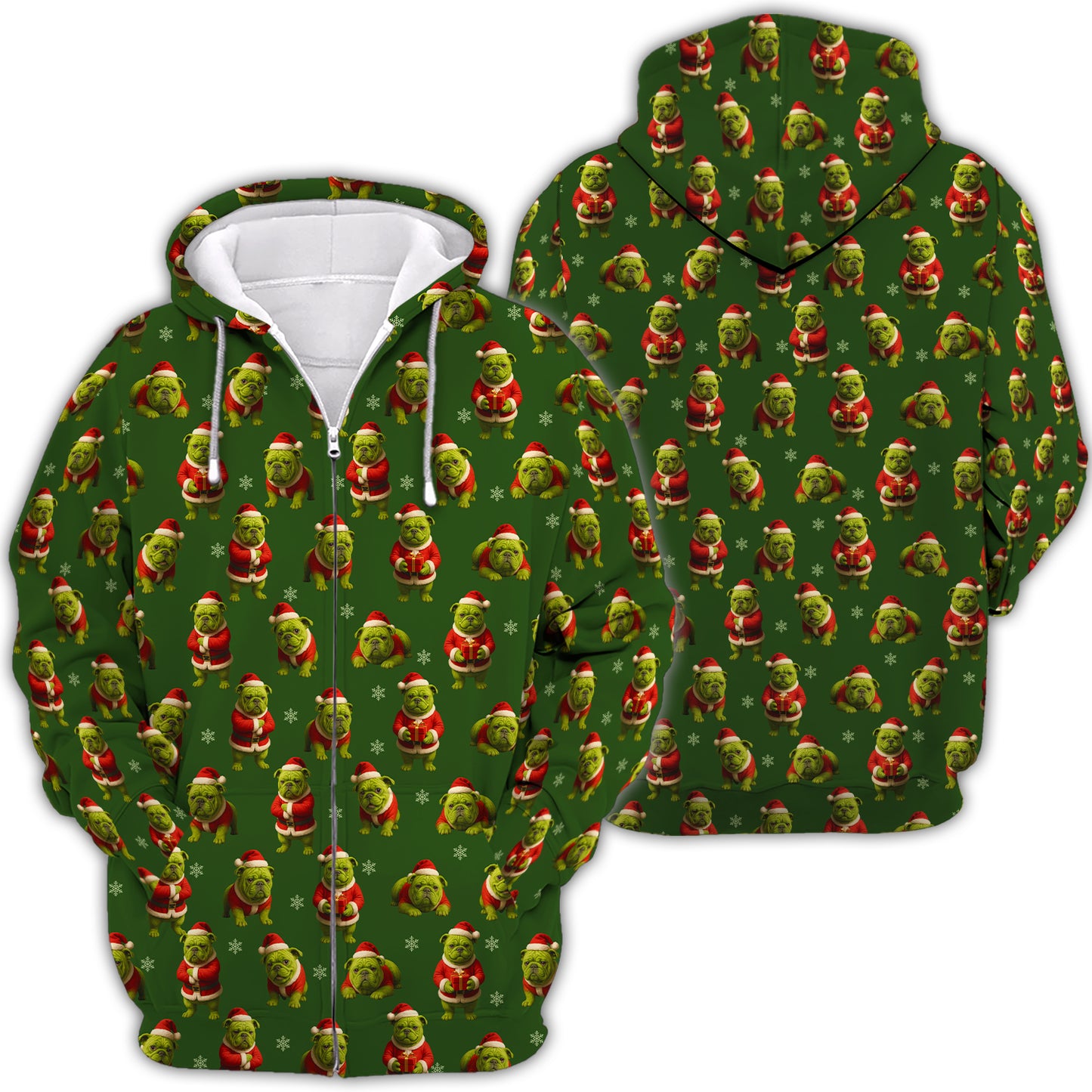 Funny Green Pug Christmas Hoodie, Pug Christmas Sweater, Christmas Gift for Dog Lovers