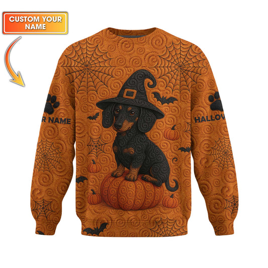 Pumpkin Halloween Shirt, Dachshund Sweatshirt, Weiner Dog Shirt
