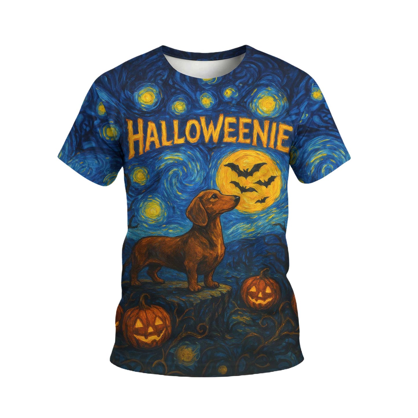 HalloWeenie Starry Night Shirt, Dachshund Shirt, Weiner Dog T Shirt