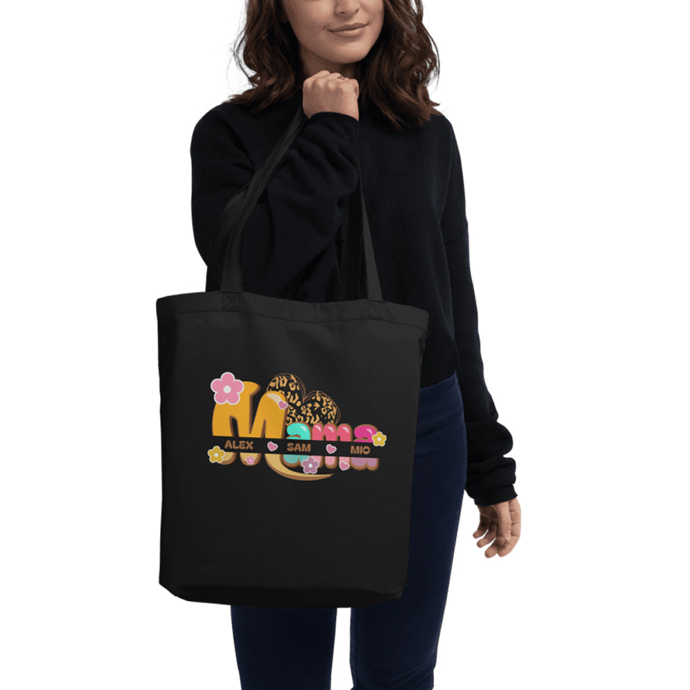 Personalized Mama Tote Bag – Organic Cotton Custom Name Bag | Mother’s Day Gift  Birthday Gift For Mom