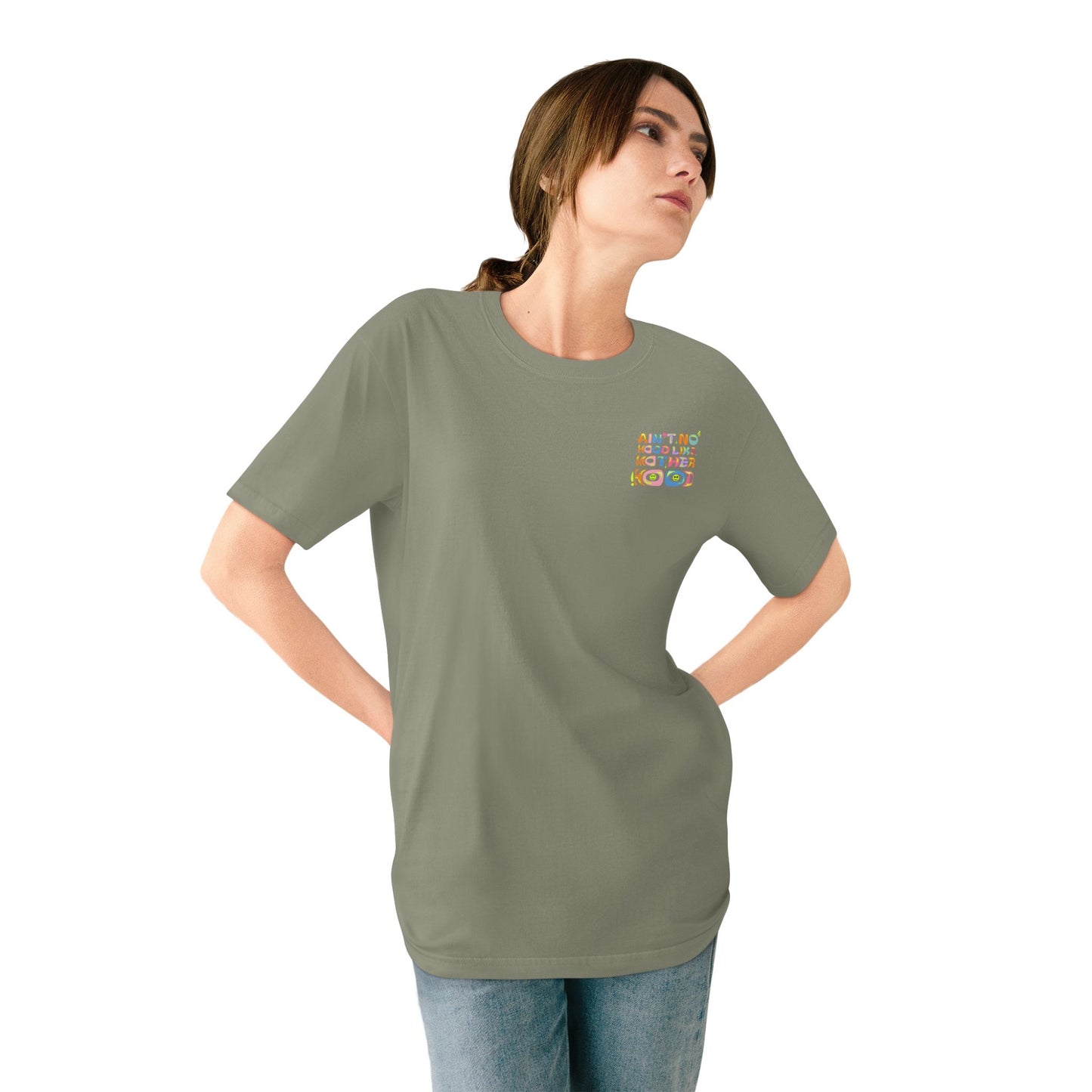 Ain’t No Hood Like Motherhood T-Shirt – Organic Cotton Tee | Groovy Mom Shirt