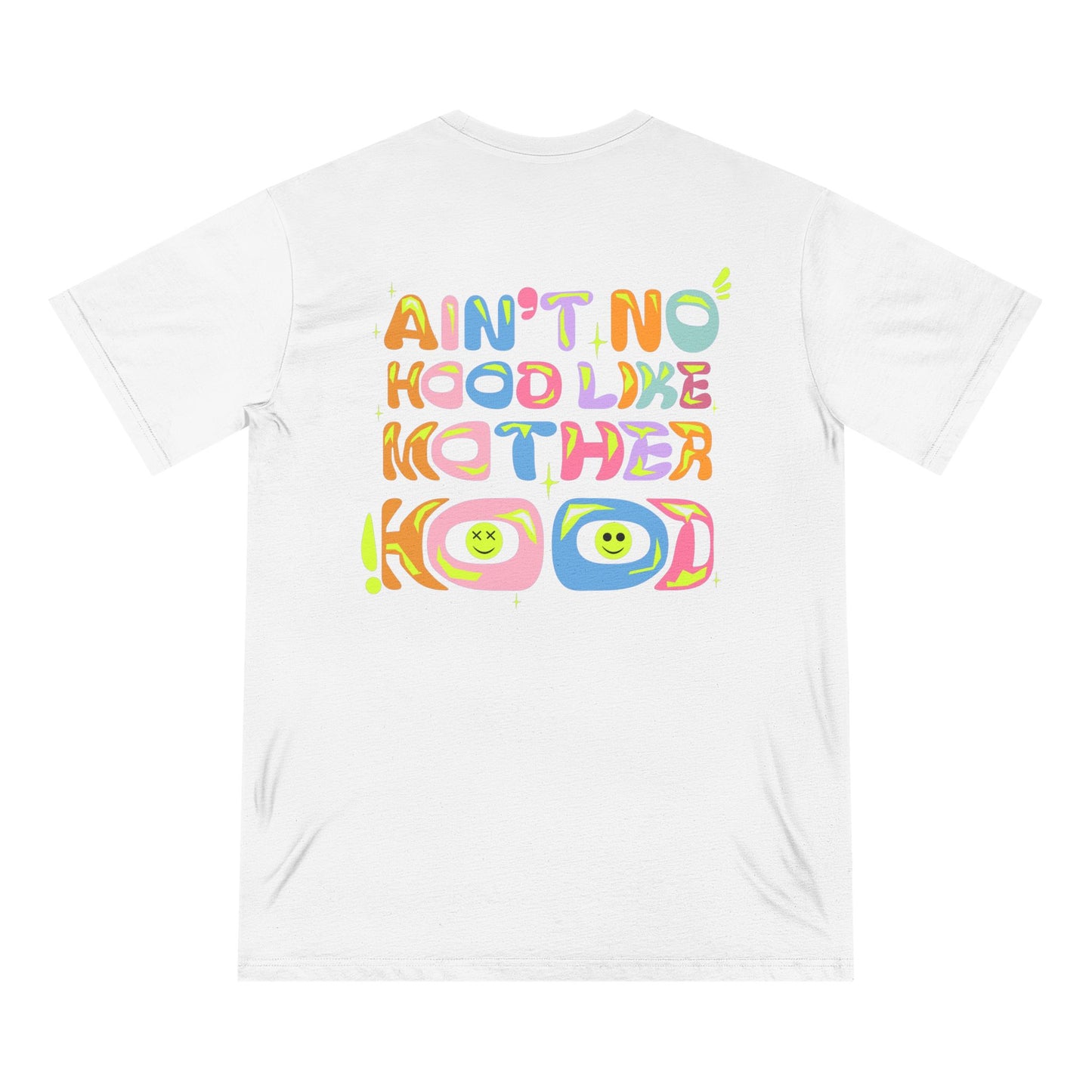 Ain’t No Hood Like Motherhood T-Shirt – Organic Cotton Tee | Groovy Mom Shirt
