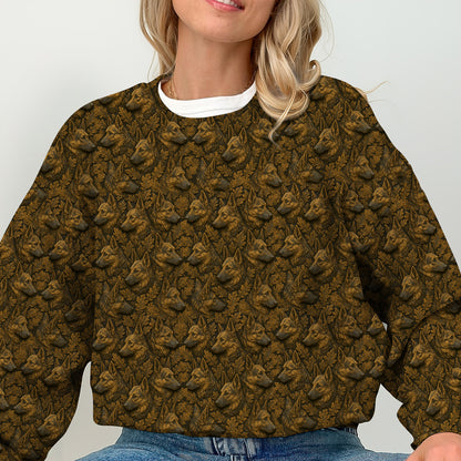 Funny German Shepherd Shirt, Shephard Pattern Hoodie, German Shepherd Ugly Sweater