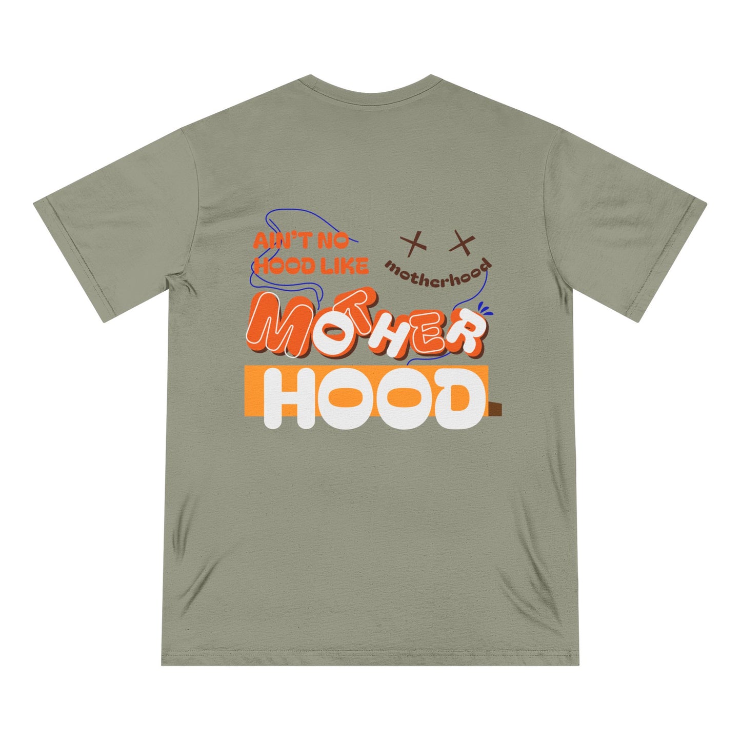 Funny Mom Shirt – “Ain’t No Hood Like Motherhood” – Organic Cotton Tee | Mother’s Day Gift
