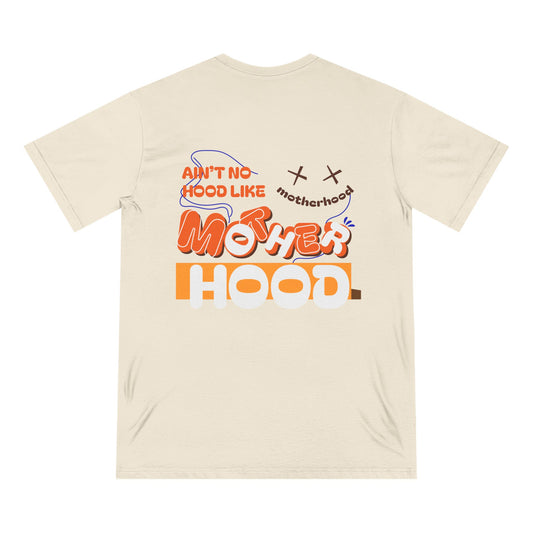 Funny Mom Shirt – “Ain’t No Hood Like Motherhood” – Organic Cotton Tee | Mother’s Day Gift